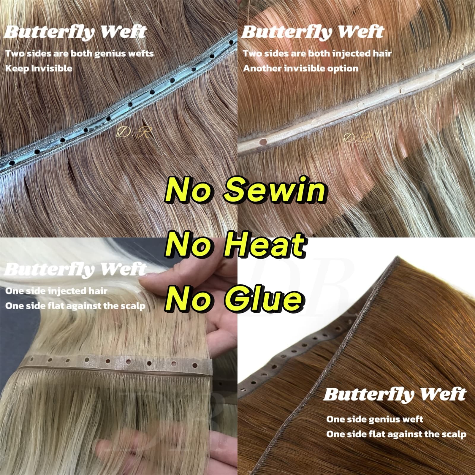 Butterfly Weft human hair extensions